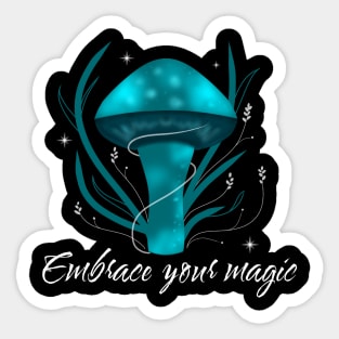 Blue mushroom Sticker